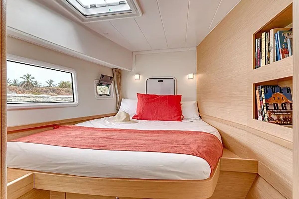 Cabin on Amfitrite, a Lagoon 42 catamaran at Grad Trogir, Croatia