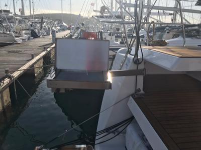 Deck of April, a Elan Impression 50 sailboat at Pirovac, Croatia