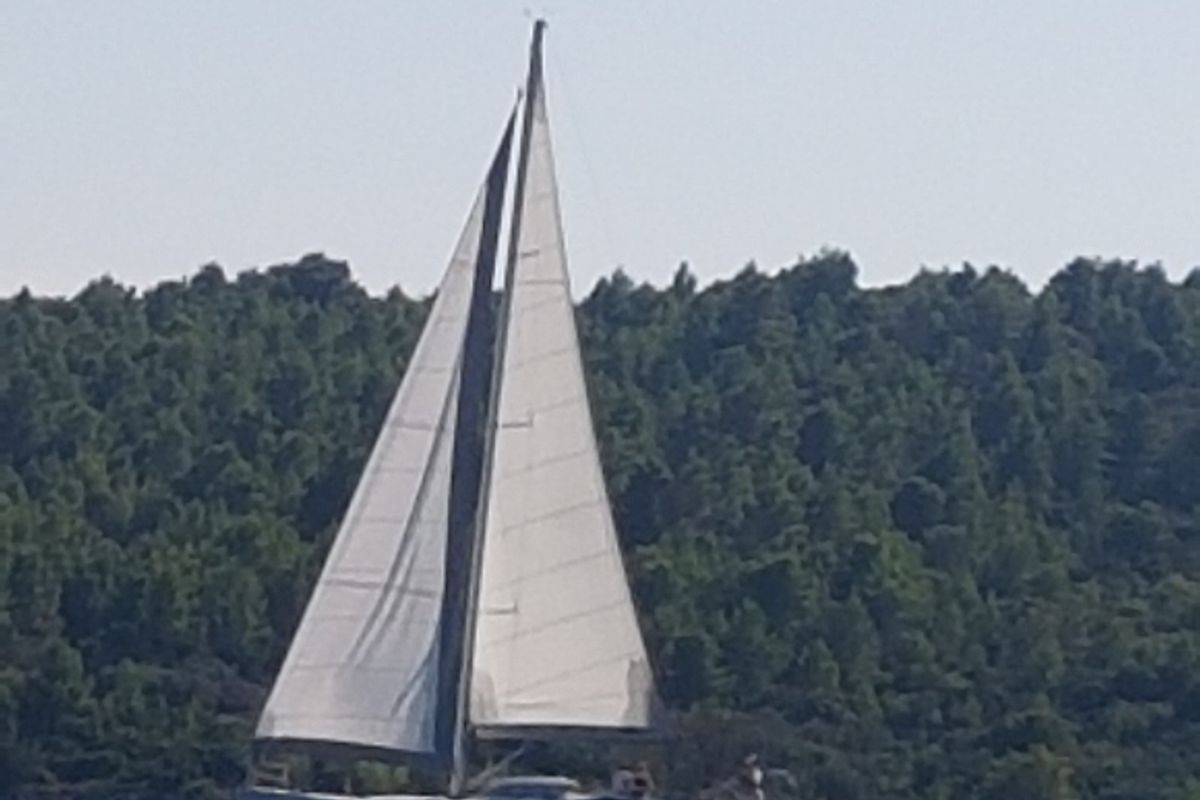 Exterior view of April, a Elan Impression 50 sailboat at Pirovac, Croatia