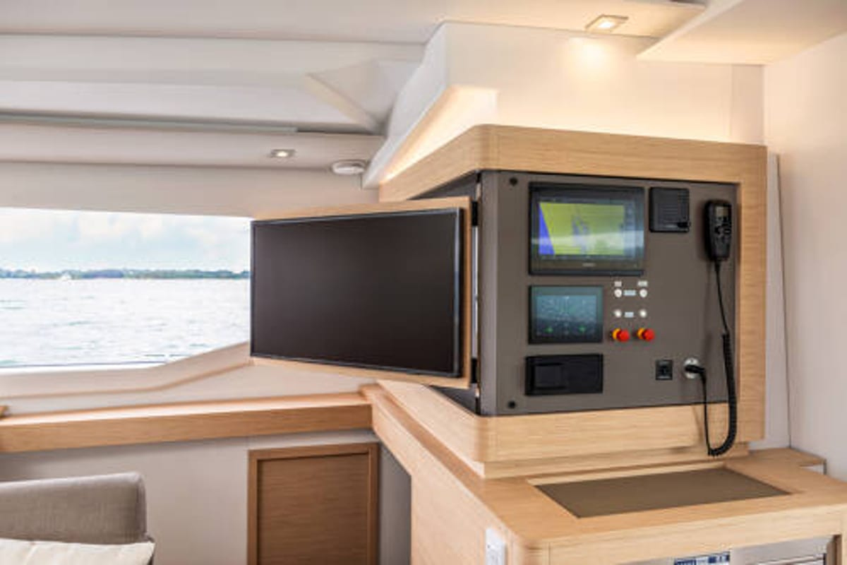 FP 41, a Fountaine Pajot New 41 catamaran at es Jonquet, Spain