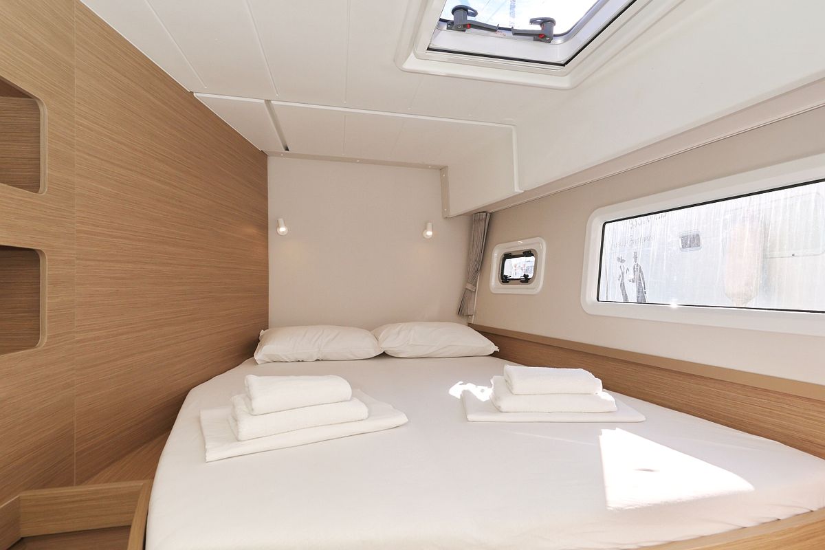 Cabin on DEAR JOHN, a Lagoon 42 catamaran at Općina Sukošan, Croatia