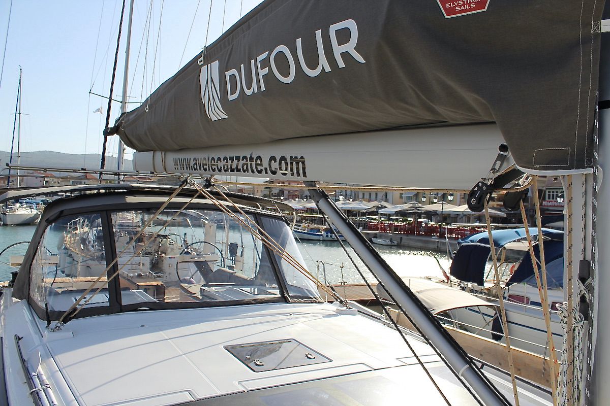 Why Not 18, a Dufour 530 sailboat at Municipal Unit of Lefkada, Greece
