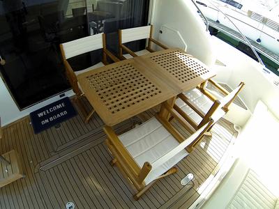 Deck of Luna IV, a Fairline Boats Fairline Phantom 50 yacht at Grad Šibenik, Croatia