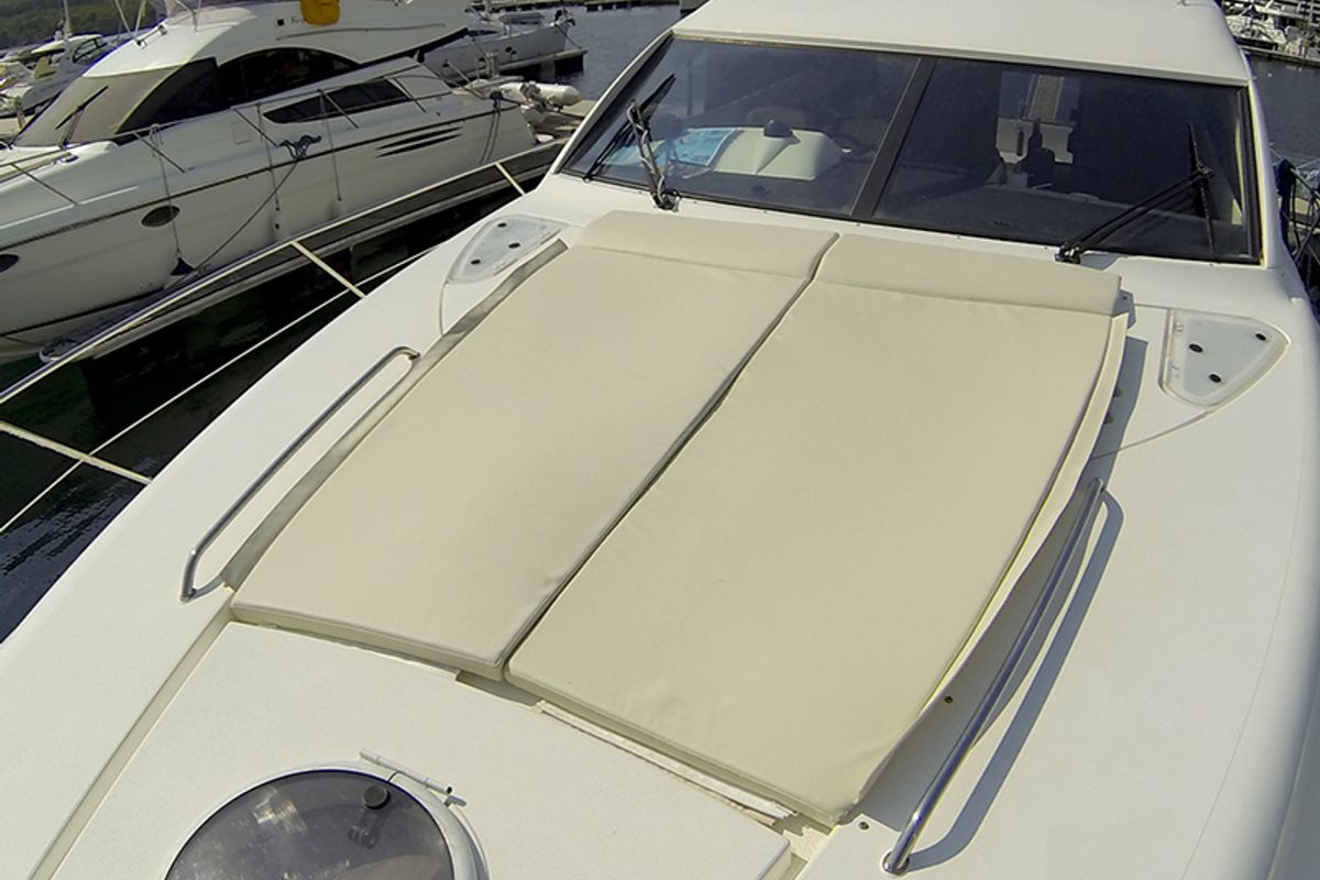 Deck of Luna IV, a Fairline Boats Fairline Phantom 50 yacht at Grad Šibenik, Croatia