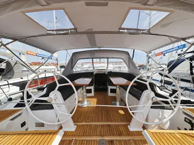 Exterior view of Taja, a Hanse Yachts Hanse 410 sailboat at Pirovac, Croatia