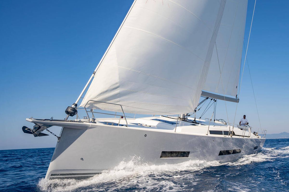 Exterior view of Taja, a Hanse Yachts Hanse 410 sailboat at Pirovac, Croatia