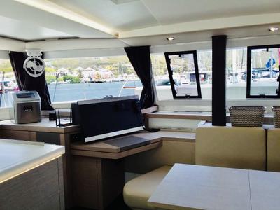 Salon of Serene Blue, a Fountaine Pajot Astrea 42 Maestro catamaran at Chesapeake, United States