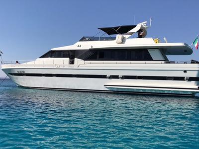 Exterior view of Lady Bibi, a Falcon Yachts Falcon 76 yacht at Olbia, Italy