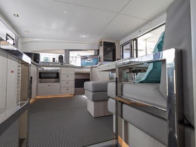 Galley of LEOPARD 43 PAULINE POWERCAT , a Leopard 43 PC catamaran at Sant Antoni de Portmany, Spain