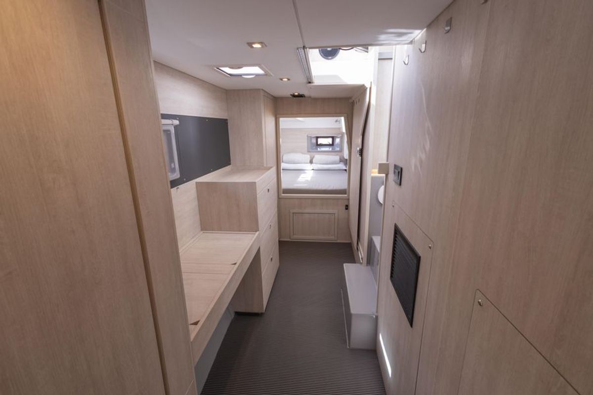 Cabin on LEOPARD 43 PAULINE POWERCAT , a Leopard 43 PC catamaran at Sant Antoni de Portmany, Spain