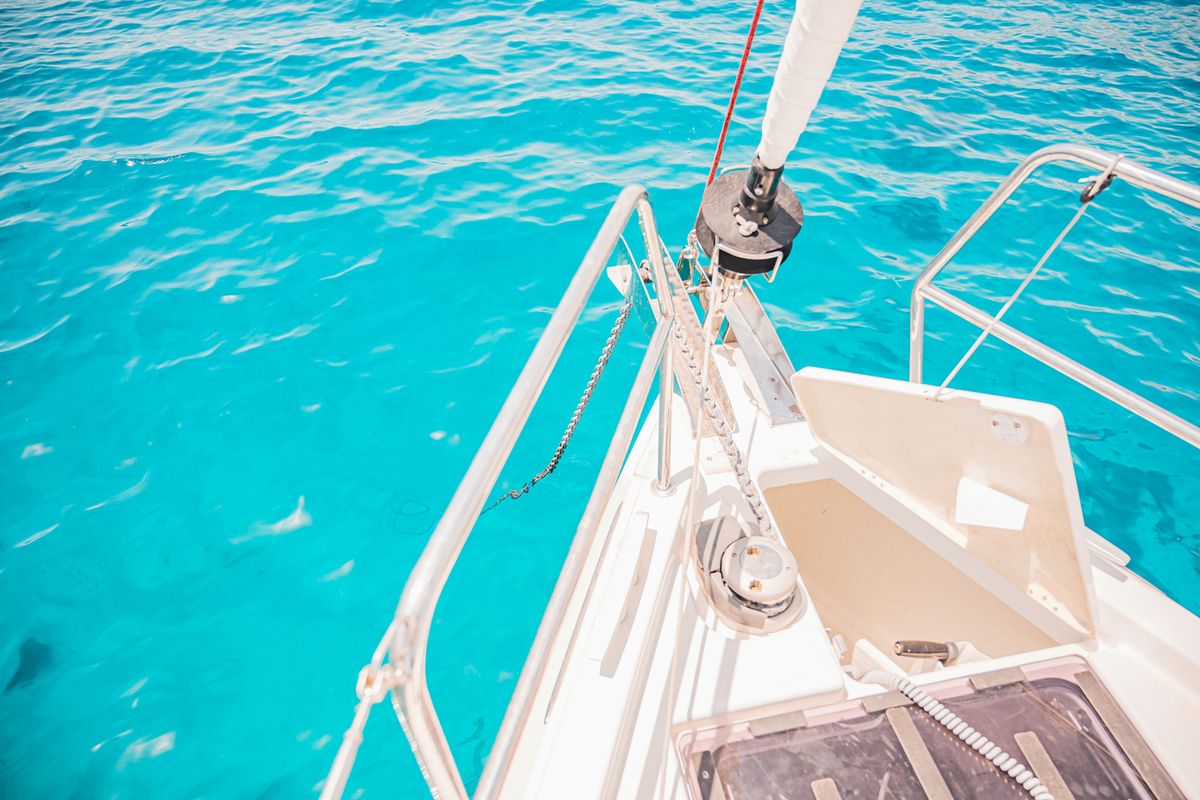 Soulmates, a Jeanneau Sun Odyssey 440 sailboat at Lavreotiki Municipal Unit, Greece