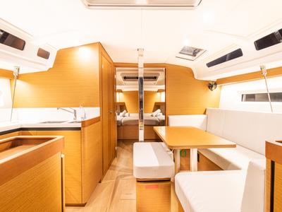 Salon of Soulmates, a Jeanneau Sun Odyssey 440 sailboat at Lavreotiki Municipal Unit, Greece