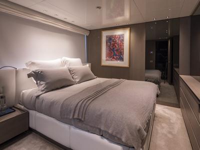 Cabin on Dinaia, a Sanlorenzo Yacht SL106 yacht at Athens, Flisvos Delta marina, Greece