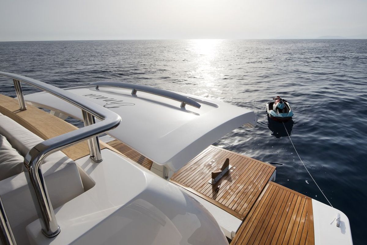 Dinaia, a Sanlorenzo Yacht SL106 yacht at Athens, Flisvos Delta marina, Greece
