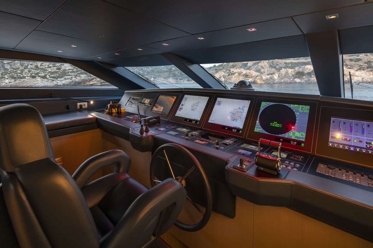 Dinaia, a Sanlorenzo Yacht SL106 yacht at Athens, Flisvos Delta marina, Greece