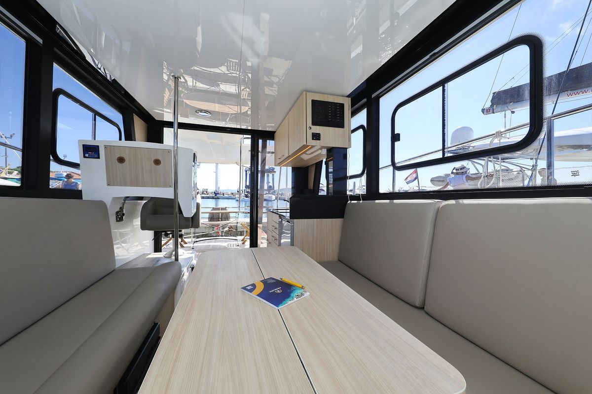 Salon of Batu, a Cobra Yachts Futura 40 Grand Horizon yacht at Grad Vodice, Croatia
