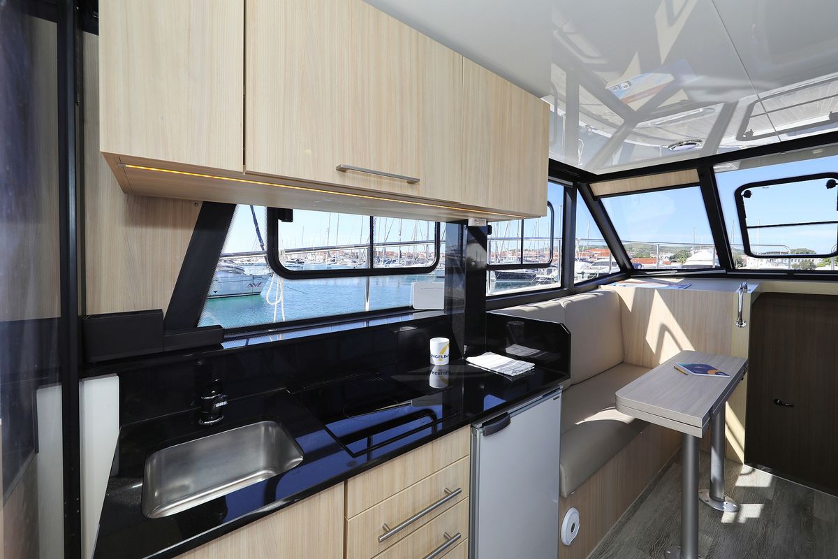 Galley of Batu, a Cobra Yachts Futura 40 Grand Horizon yacht at Grad Vodice, Croatia