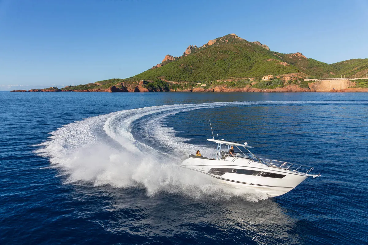 Exterior view of New York New York, a Jeanneau Cap Camarat 10.5 WA motorboat at Dubrovnik, Croatia