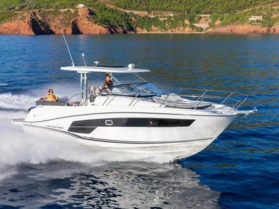 Exterior view of New York New York, a Jeanneau Cap Camarat 10.5 WA motorboat at Dubrovnik, Croatia