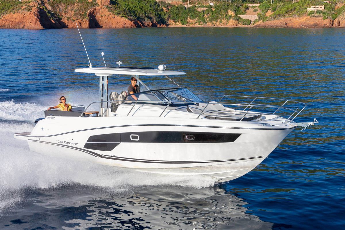 Exterior view of New York New York, a Jeanneau Cap Camarat 10.5 WA motorboat at Dubrovnik, Croatia