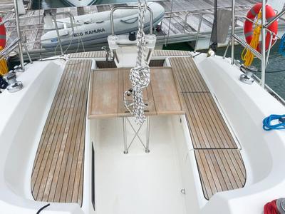 Salon of Big Kahuna, a Bavaria Cruiser 32 sailboat at Mai Khao, Thailand