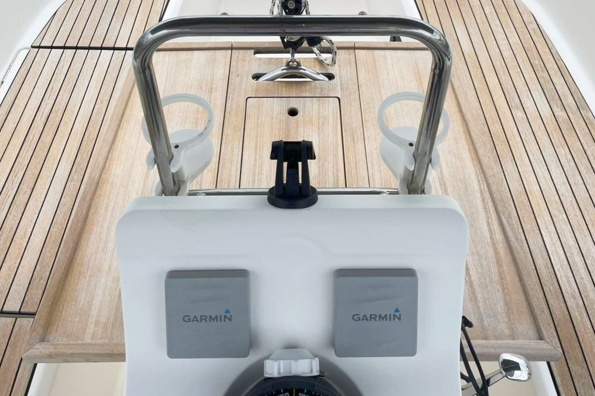 Deck of Big Kahuna, a Bavaria Cruiser 32 sailboat at Mai Khao, Thailand