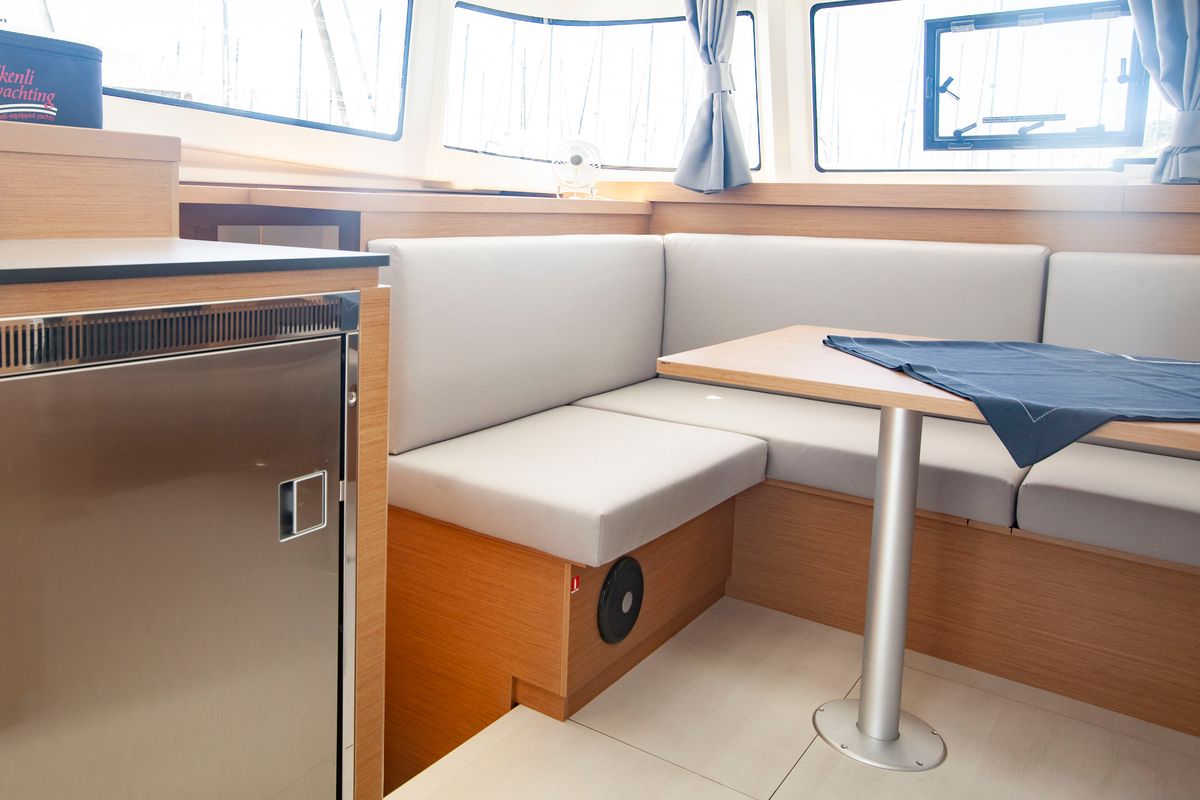 Salon of Teo & Kuzey, a Excess 11 catamaran at Marmaris, Turkey
