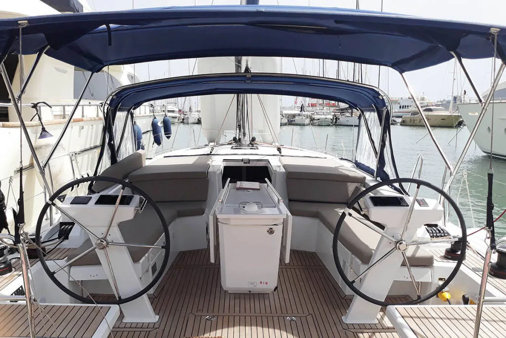 AF-O46.1OL, a Beneteau Oceanis 46.1 sailboat at Piraeus, Greece
