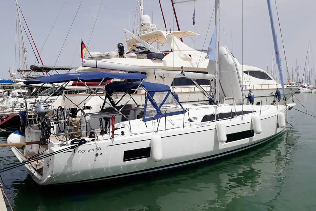 AF-O46.1OL, a Beneteau Oceanis 46.1 sailboat at Piraeus, Greece