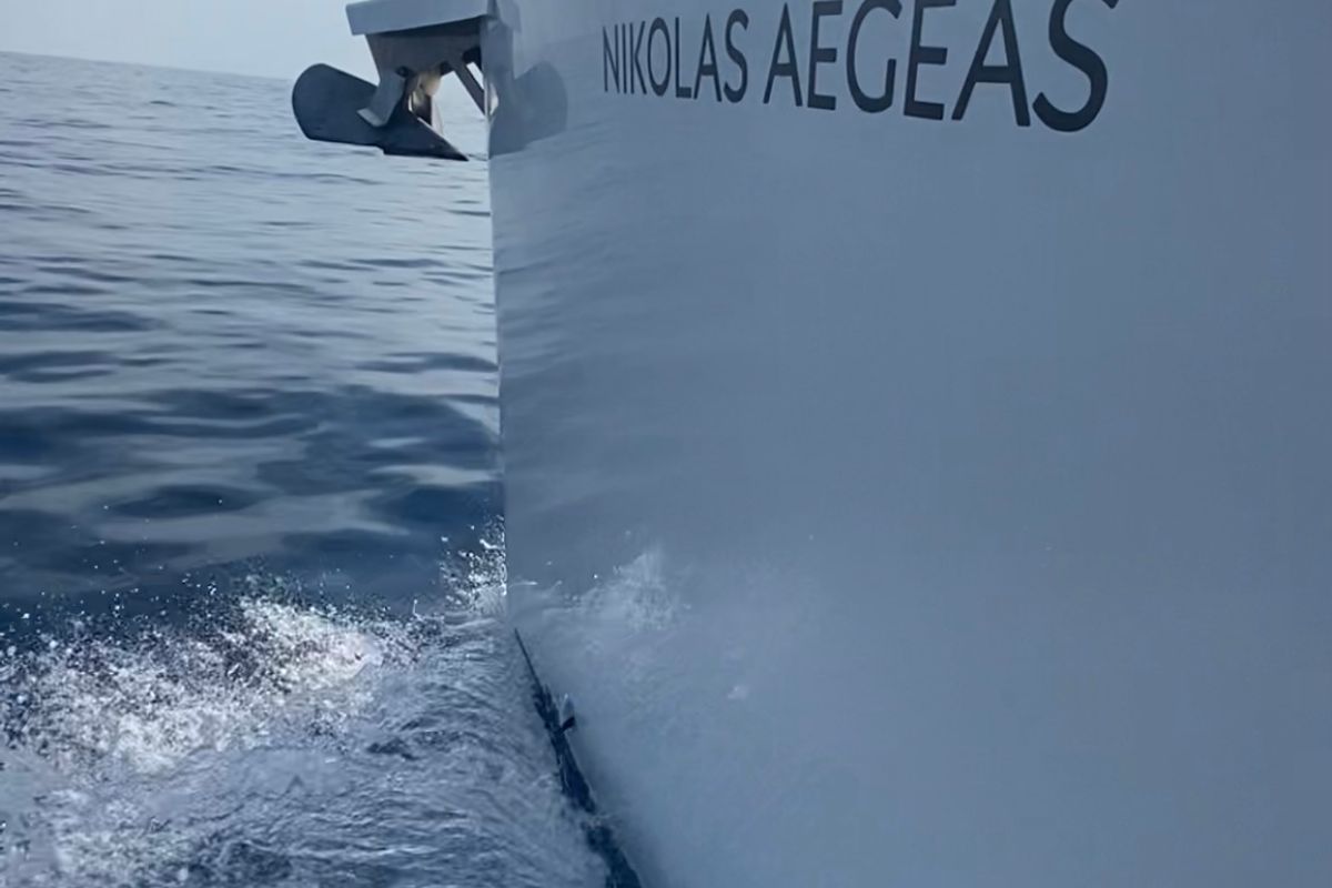 Exterior view of Nikolas-Aegeas, a Dufour 430 sailboat at Kos, Greece