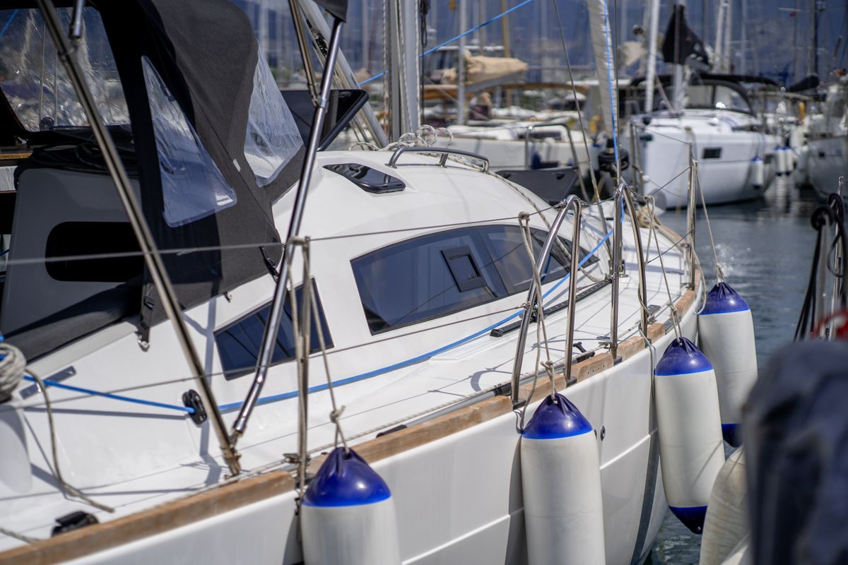 Exterior view of Olelole, a Elan Impression 40.1 sailboat at Grad Pula, Croatia