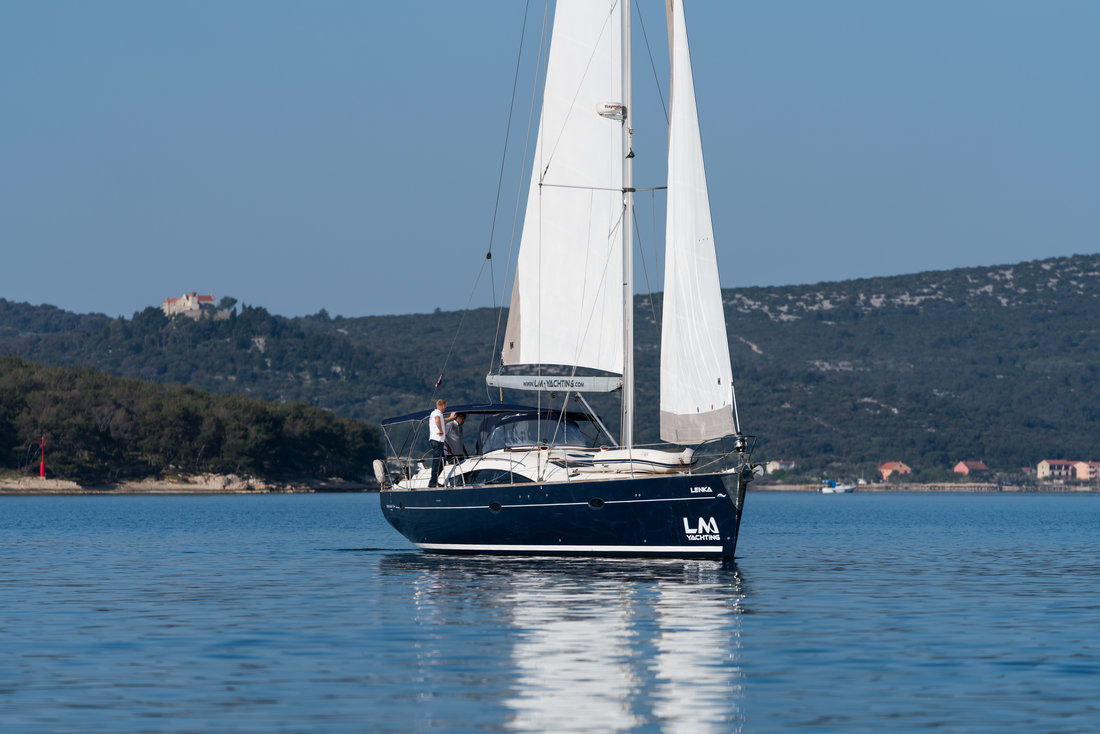 Lenka, a Elan 514 Impression sailboat at Grad Biograd na Moru, Croatia