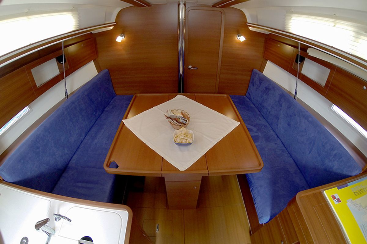 Salon of Lara, a Dufour 335 GL sailboat at Grad Šibenik, Croatia