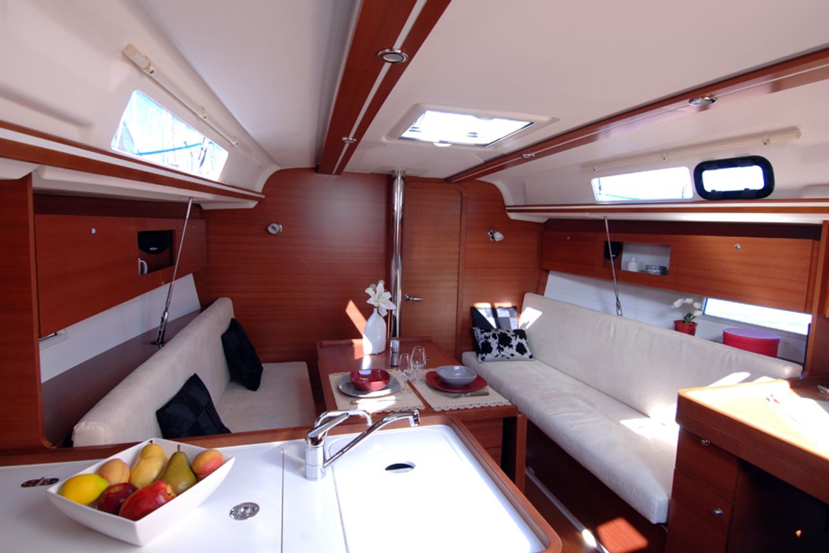 Salon of Lara, a Dufour 335 GL sailboat at Grad Šibenik, Croatia