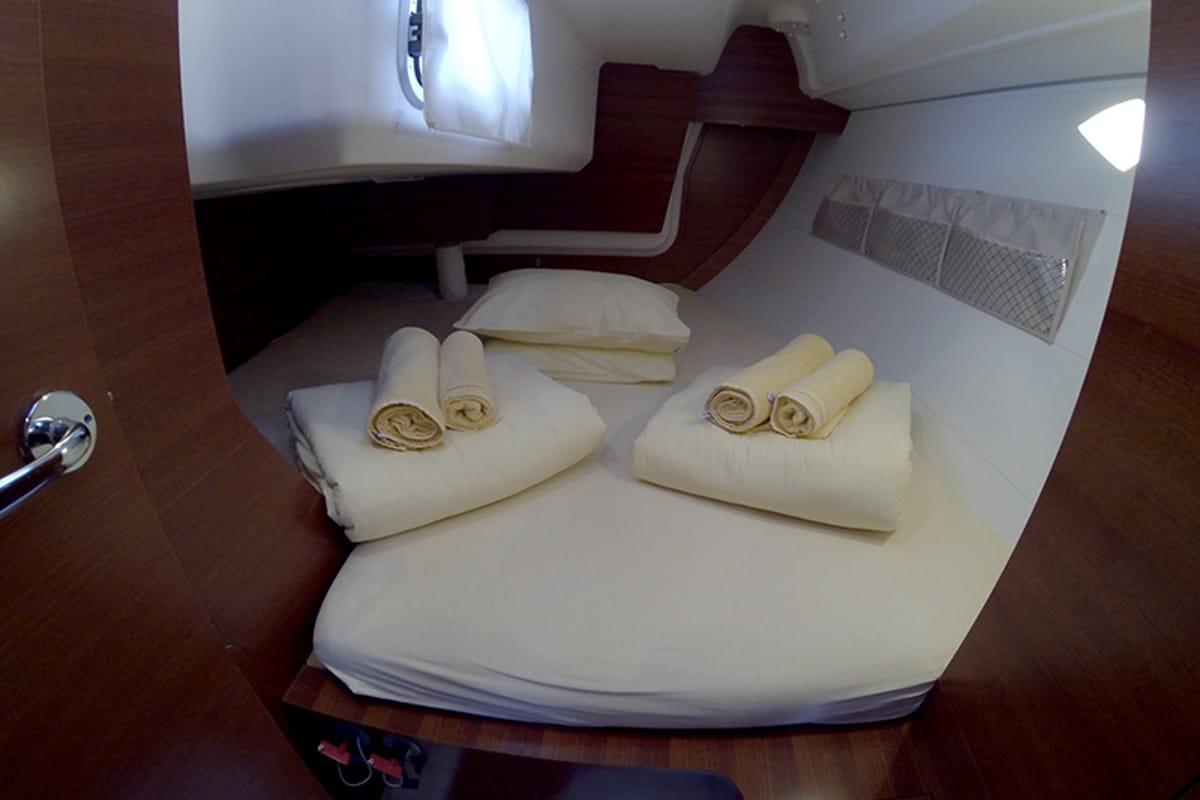 Cabin on Lara, a Dufour 335 GL sailboat at Grad Šibenik, Croatia