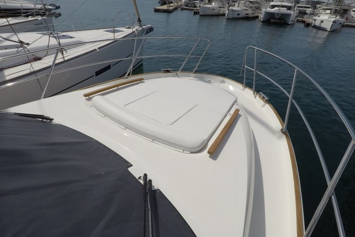 Deck of Malinkonija, a Marex 330 Scandinavia yacht at Grad Šibenik, Croatia