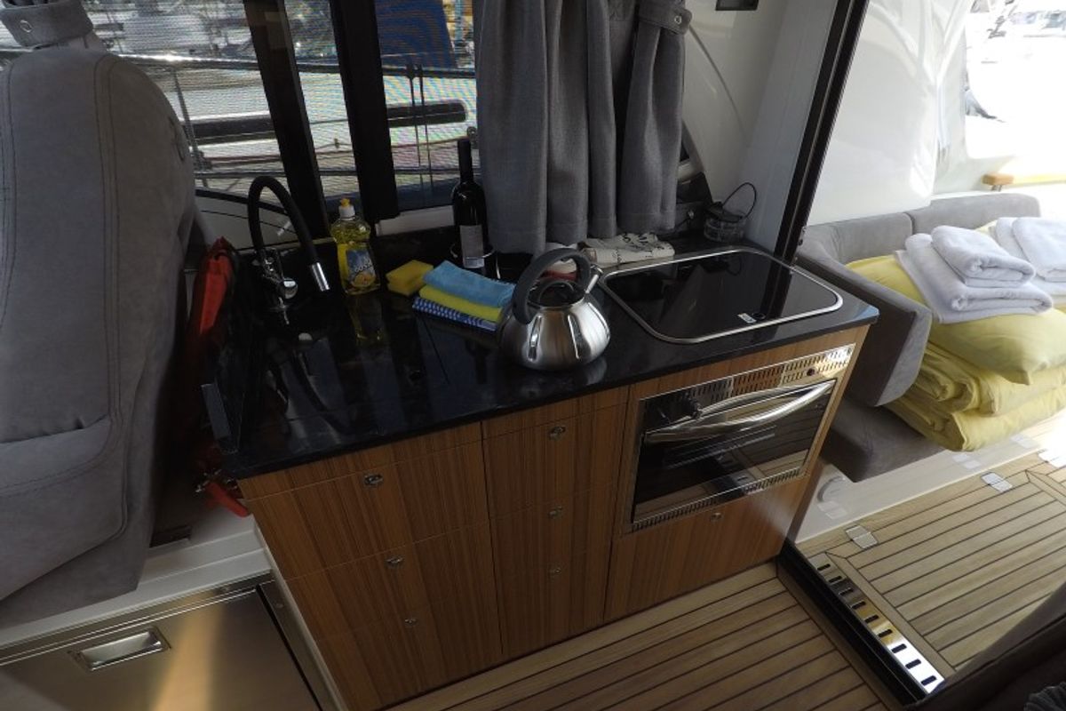 Galley of Malinkonija, a Marex 330 Scandinavia yacht at Grad Šibenik, Croatia