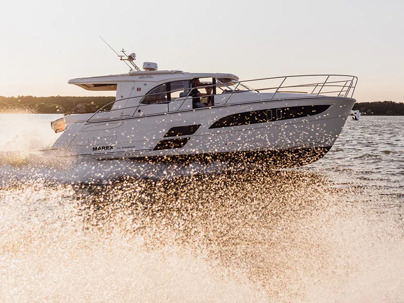 Exterior view of Malinkonija, a Marex 330 Scandinavia yacht at Grad Šibenik, Croatia