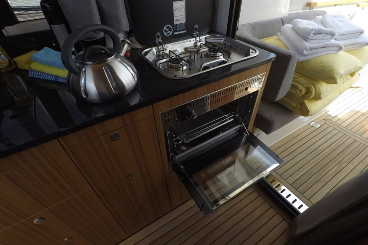 Galley of Malinkonija, a Marex 330 Scandinavia yacht at Grad Šibenik, Croatia