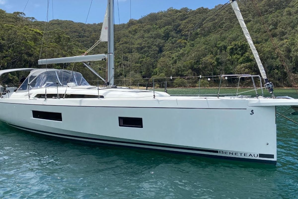 Exterior view of Panthata, a Beneteau Oceanis 51.1 sailboat at Grad Šibenik, Croatia