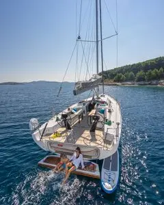 Deck of Jube, a More Boats More 55 sailboat at Grad Trogir, Croatia