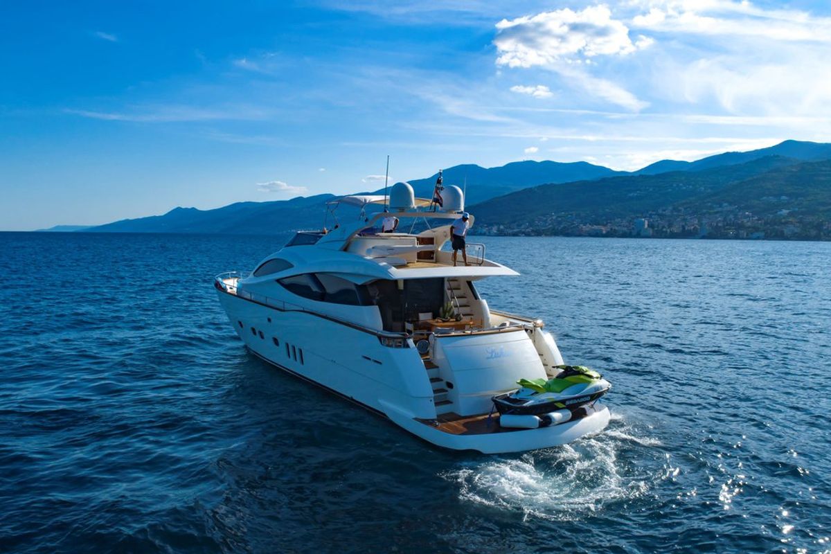 Exterior view of Lukas, a Evo Marine Deauville 760 yacht at Split, Croatia