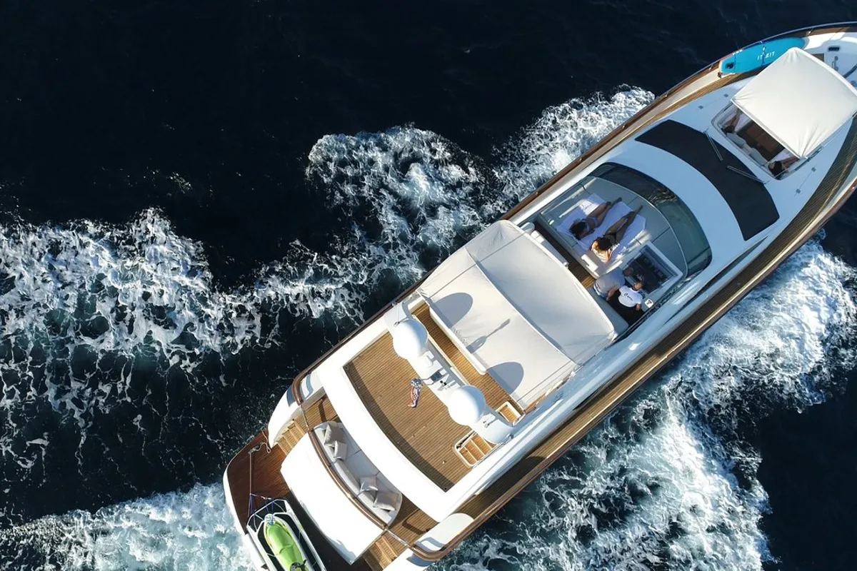 Exterior view of Lukas, a Evo Marine Deauville 760 yacht at Split, Croatia