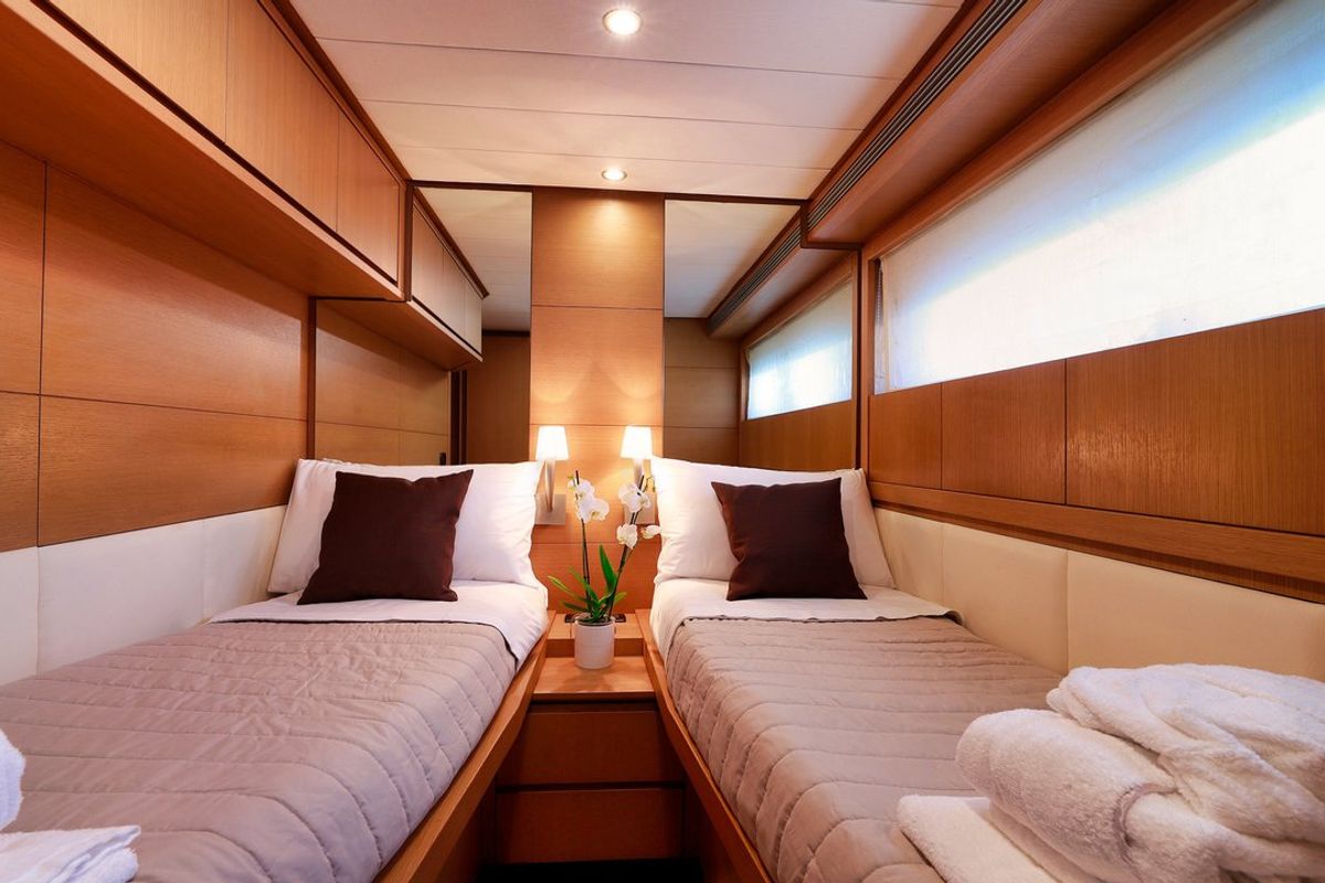 Cabin on Lukas, a Evo Marine Deauville 760 yacht at Split, Croatia