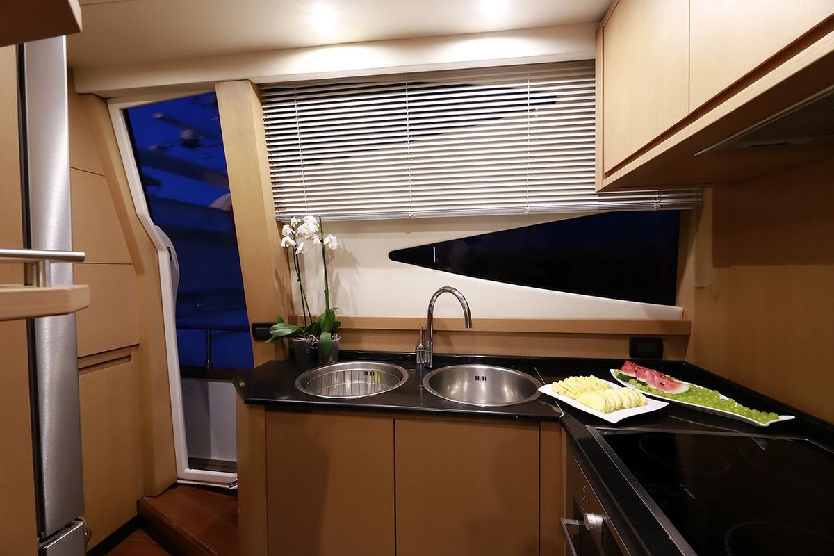 Galley of Lukas, a Evo Marine Deauville 760 yacht at Split, Croatia