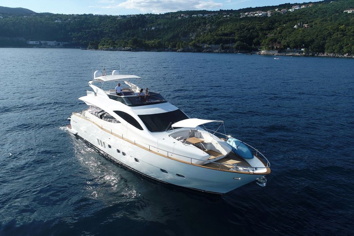Exterior view of Lukas, a Evo Marine Deauville 760 yacht at Split, Croatia