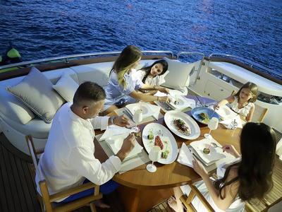Deck of Lukas, a Evo Marine Deauville 760 yacht at Split, Croatia