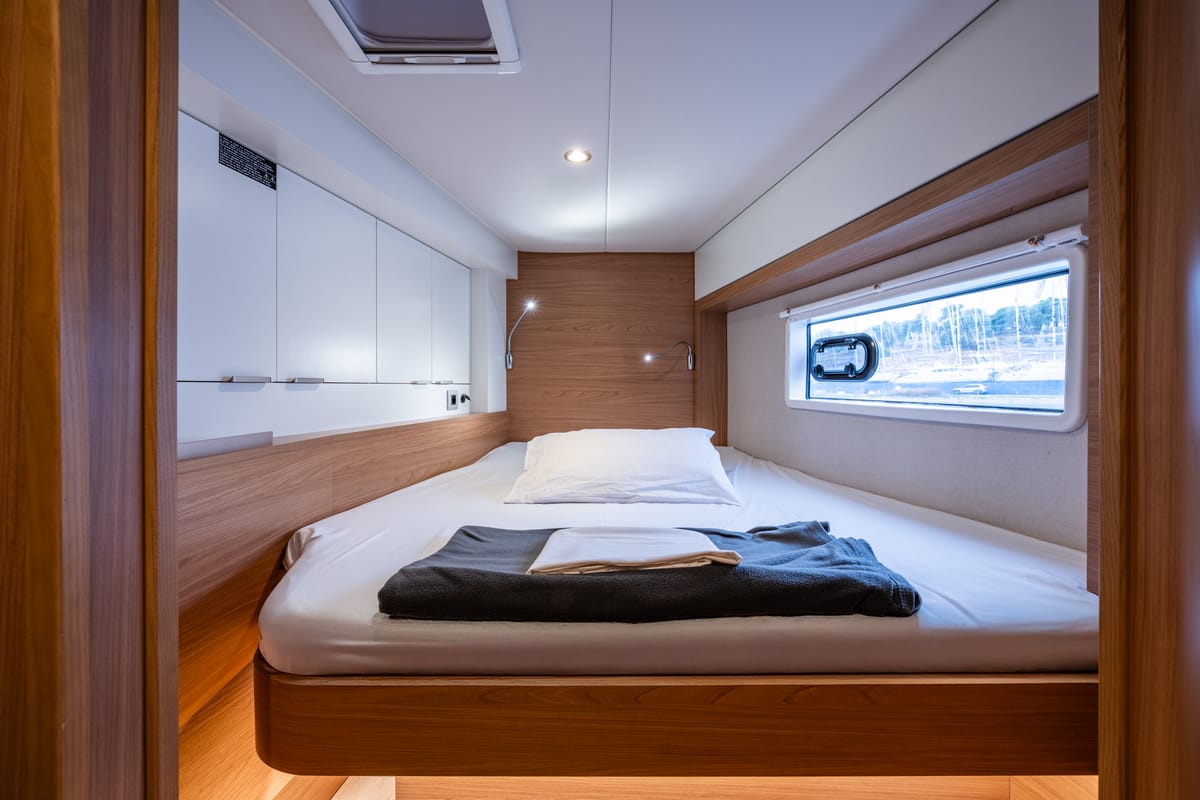 Cabin on Rubaiyat, a Bali 4.2 catamaran at Municipal Unit of Lefkada, Greece