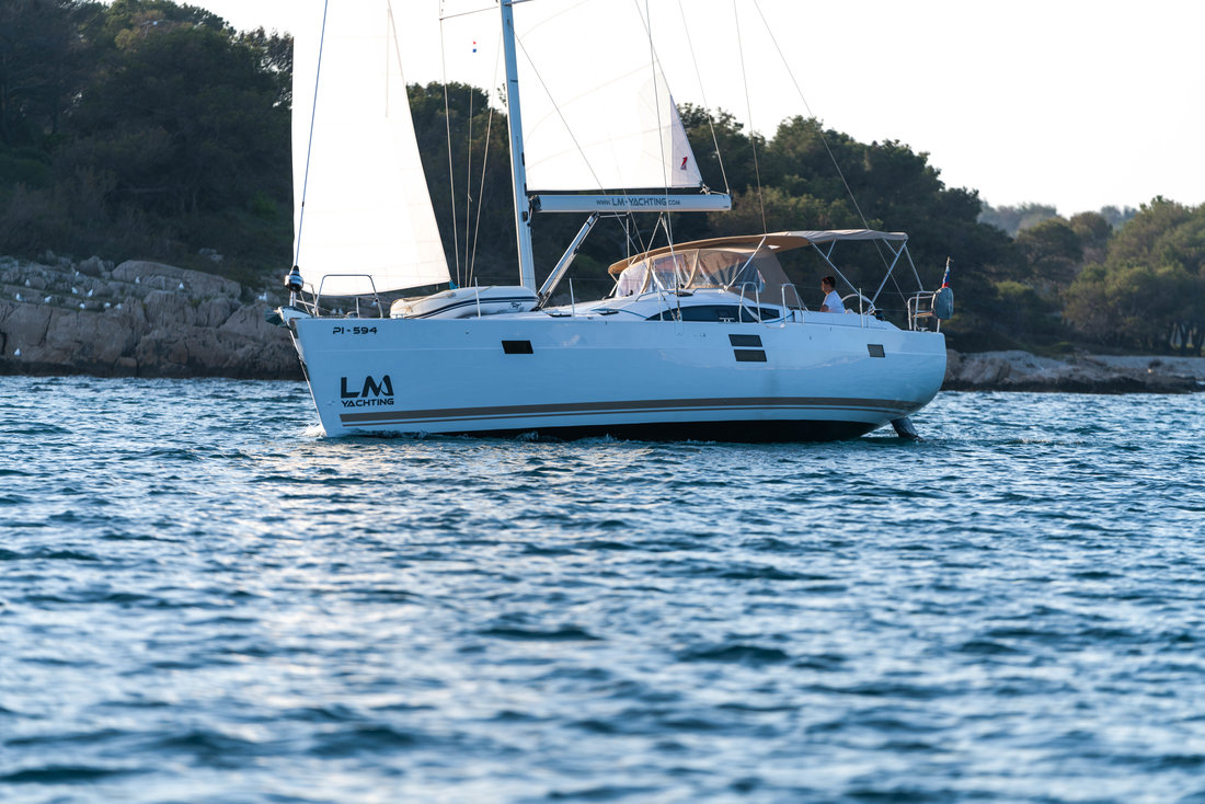 Escape II, a Elan Impression 50 sailboat at Grad Biograd na Moru, Croatia