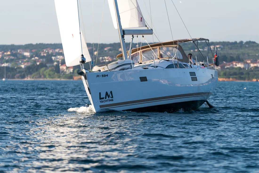 Escape II, a Elan Impression 50 sailboat at Grad Biograd na Moru, Croatia
